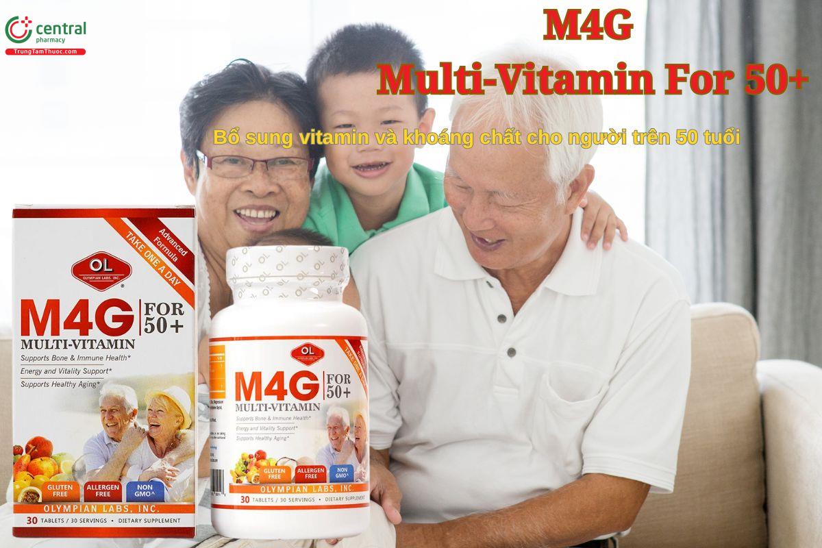 Viên uống M4G Multi-Vitamin For 50+ bổ sung vitamin và khoáng chất cho người trên 50 tuổi