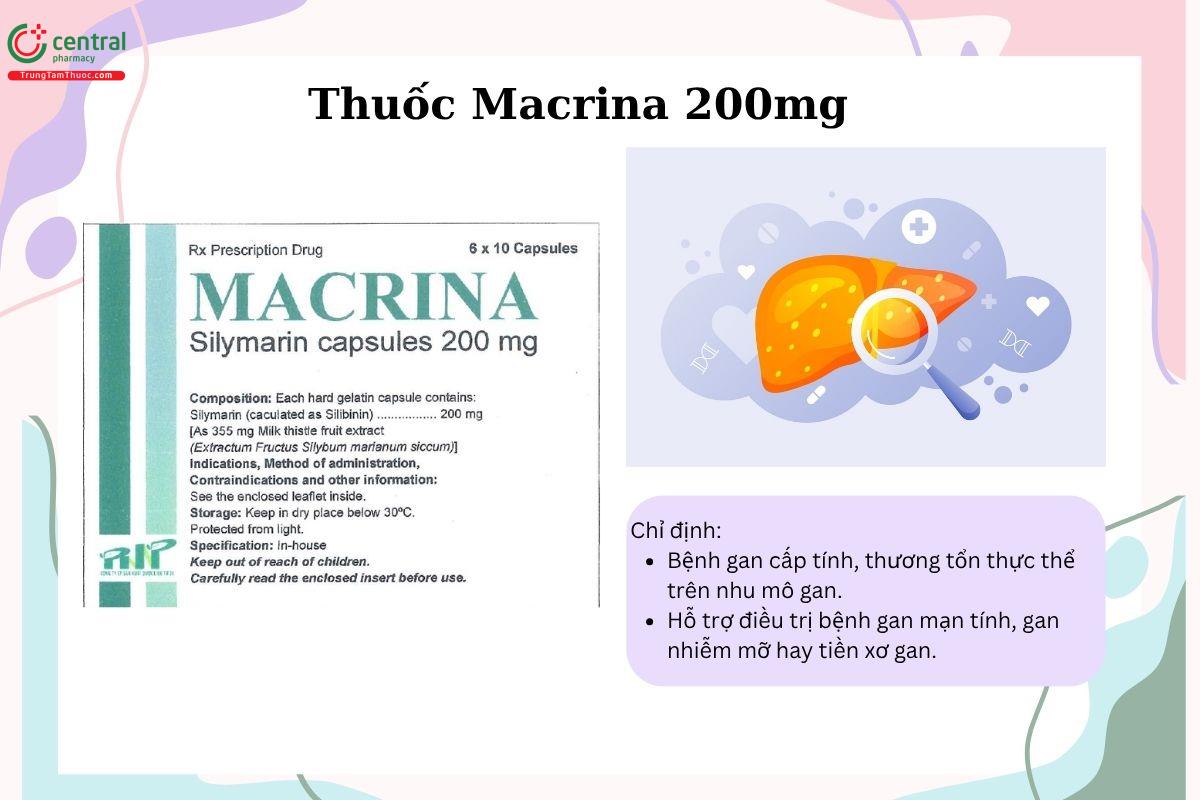 Chỉ định của thuốc Macrina 200mg