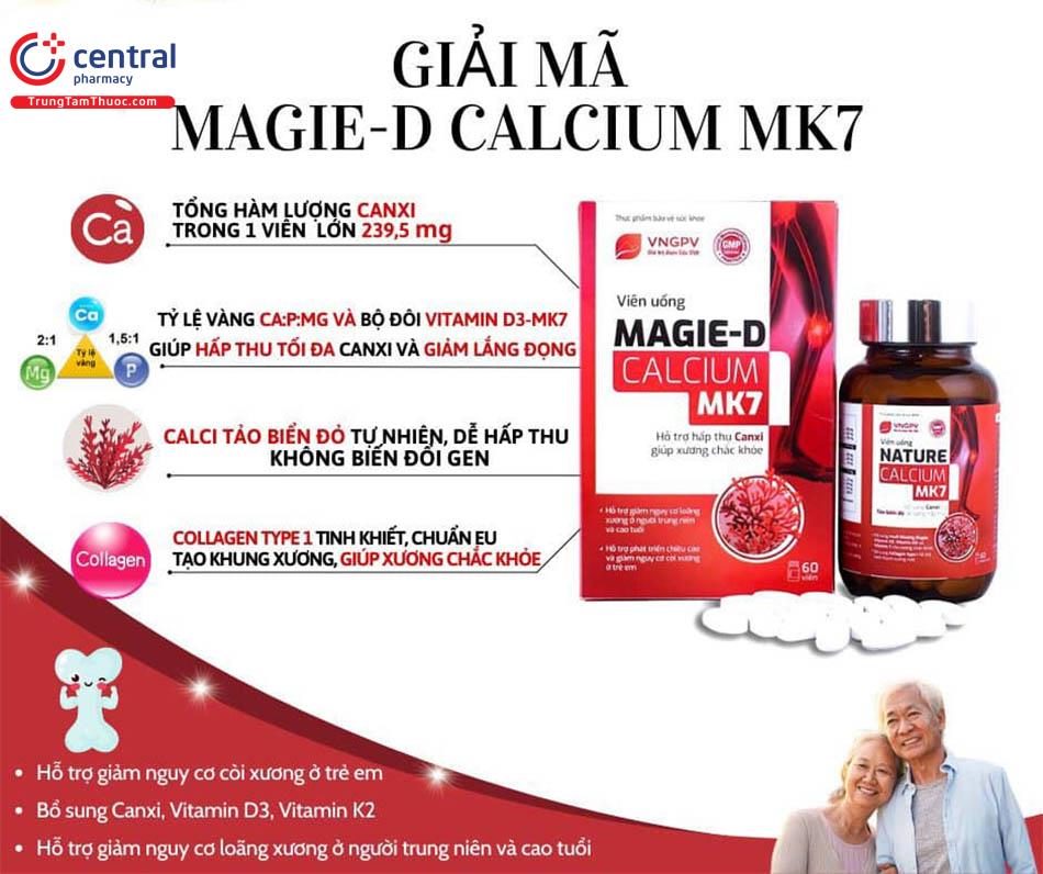 Magie-D Calcium MK7 giúp xương chắc khỏe