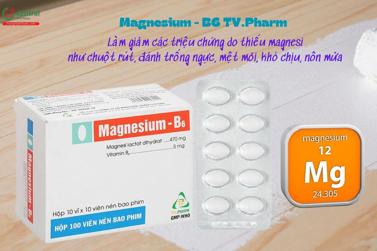 Thuốc Magnesium - B6 TV.Pharm điều trị chuột rút, nôn mửa, khó chịu