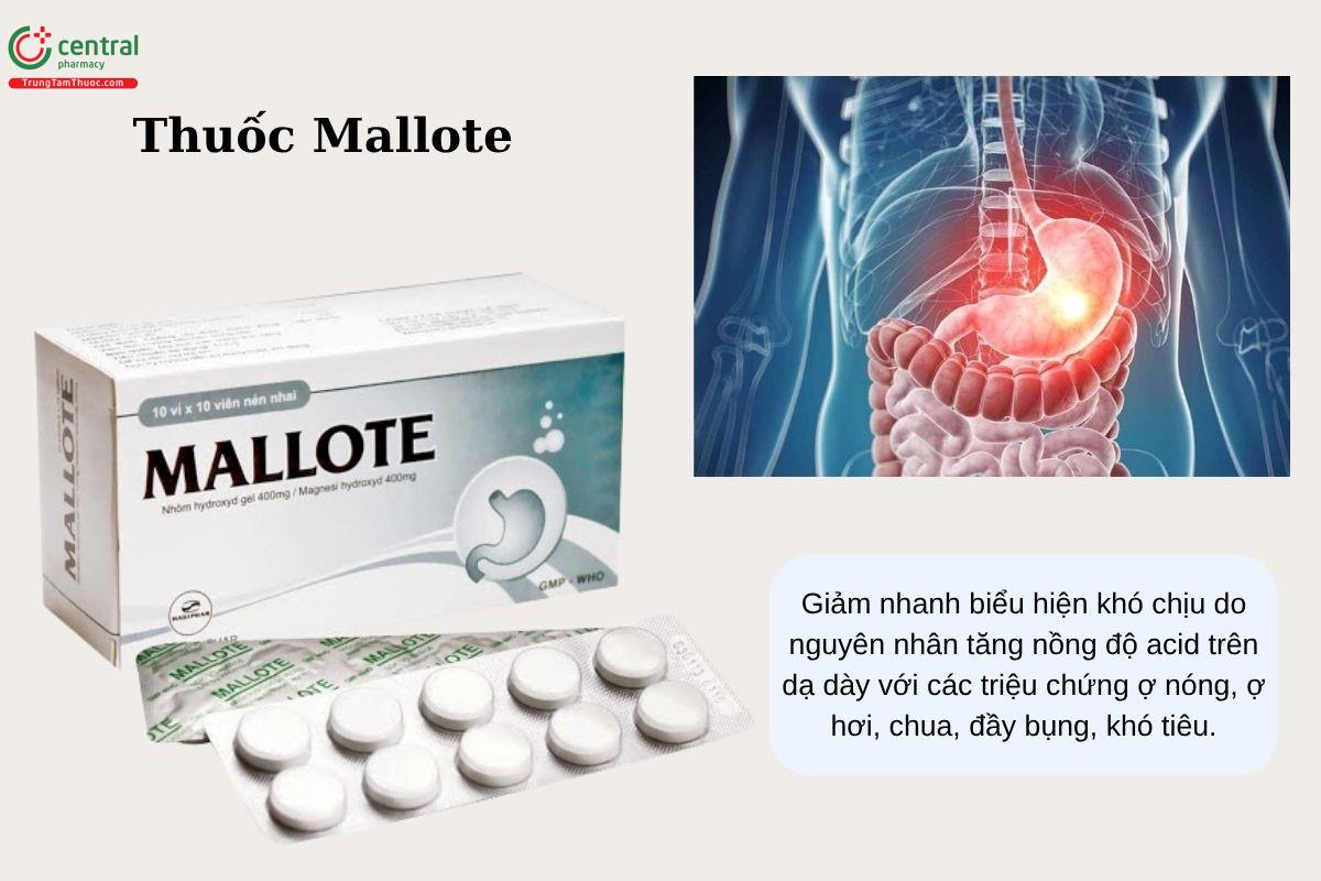 Chỉ định của thuốc Mallote