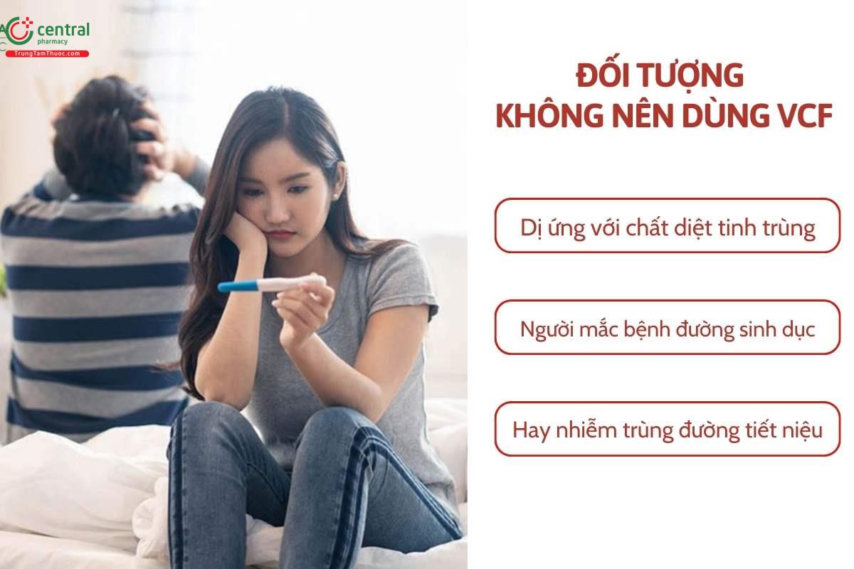 Đối tượng không nên dùng màng VCF