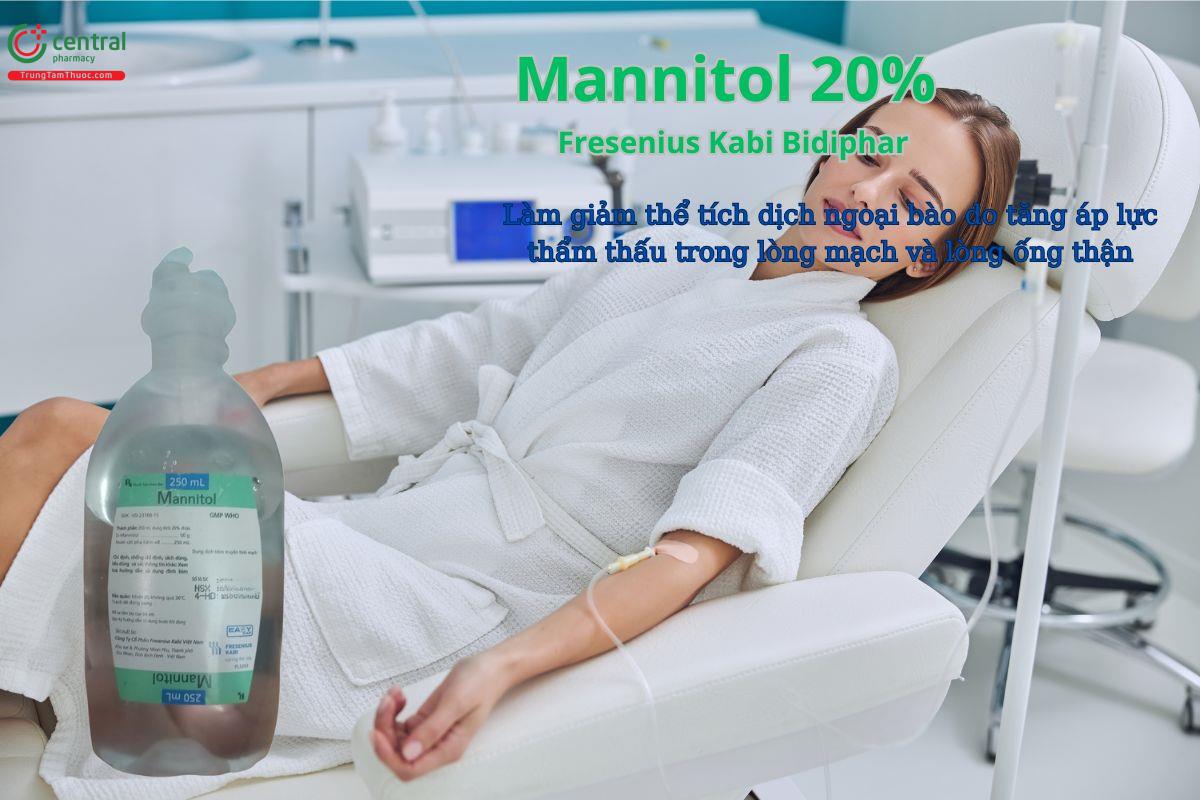  Mannitol 20% Fresenius Kabi Bidiphar phòng ngừa suy thận cấp