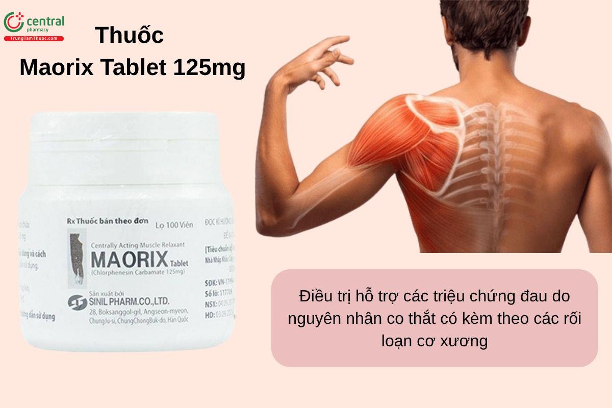 Chỉ định của thuốc Maorix Tablet 125mg