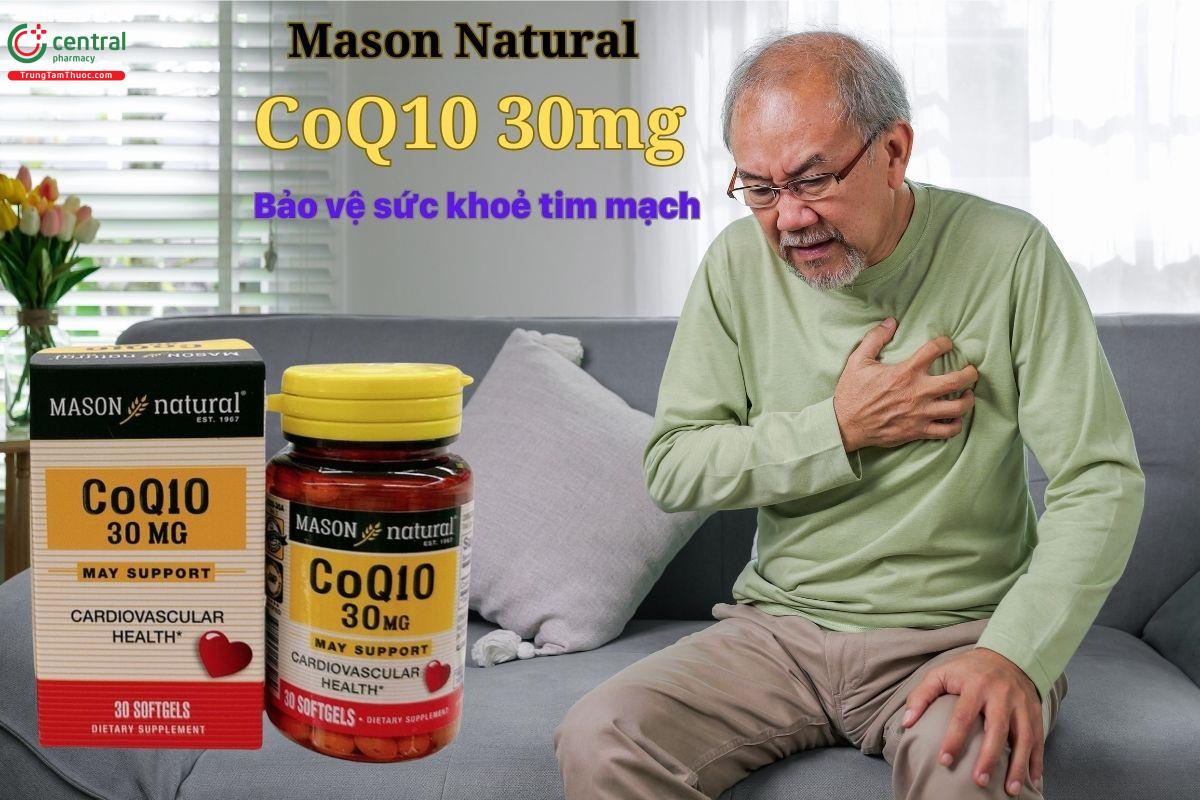 Viên uống Mason Natural CoQ10 30mg giúp bảo vệ sức khoẻ tim mạch