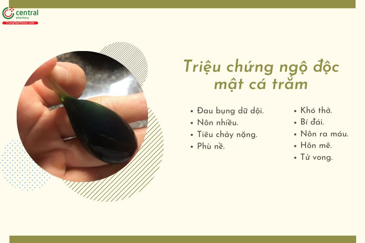 Triệu chứng ngộ độc mật cá trắm