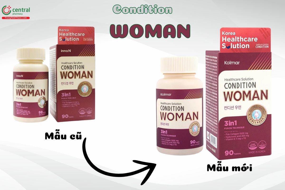 Mẫu mới - mẫu cũ của viên uống Condition Woman 