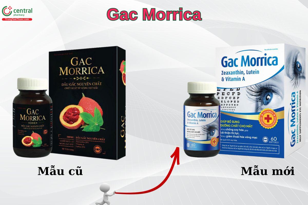 Hình ảnh mẫu cũ - mẫu mới của sản phẩm Gac Morrica