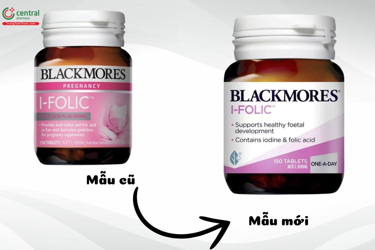 Mẫu mới - mẫu cũ của viên uống Blackmores I-Folic