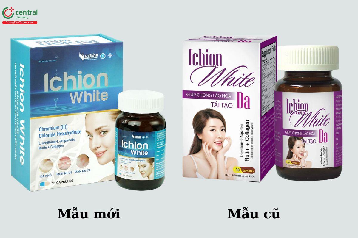 Mẫu mới - mẫu cũ của viên uống Ichion White