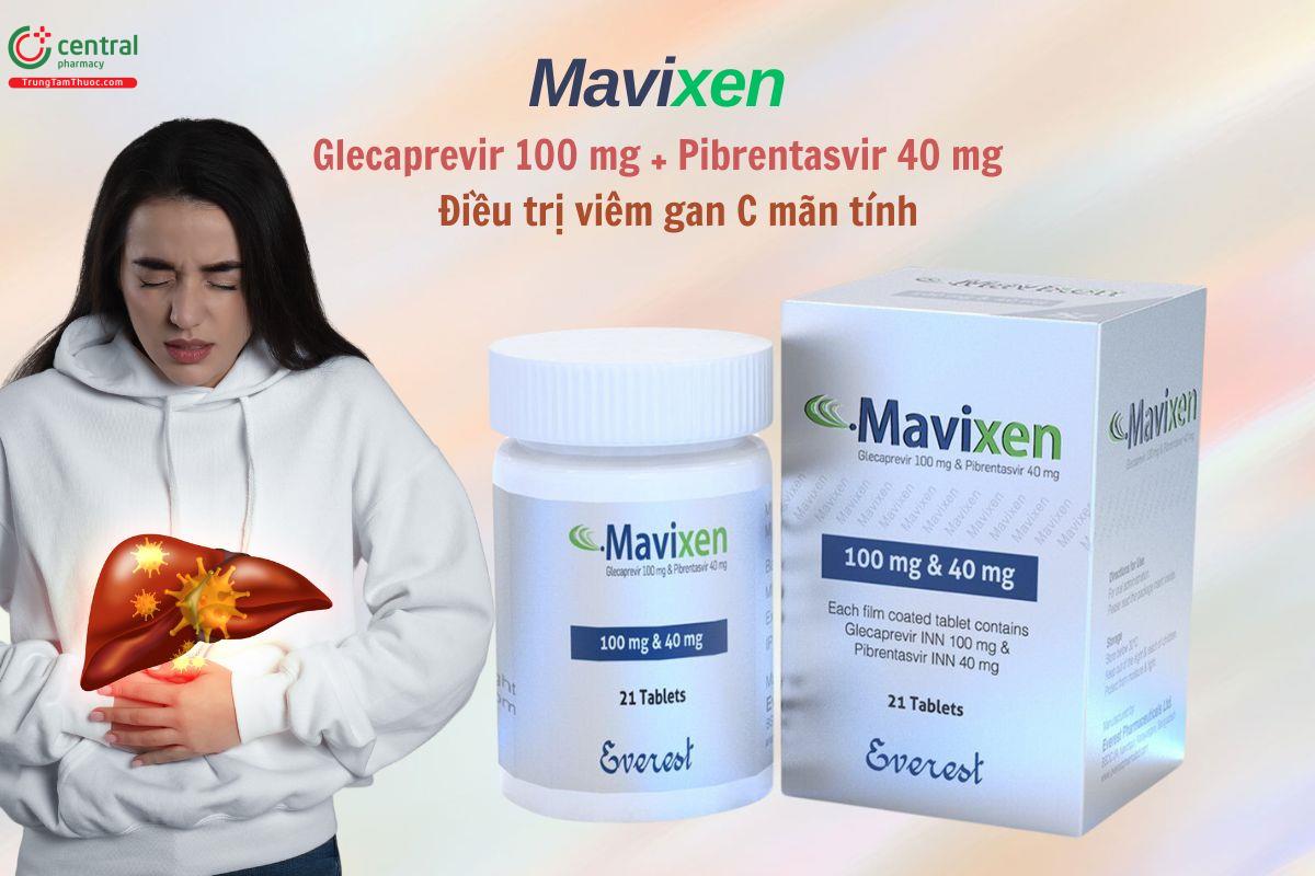 Thuốc Mavixen 100mg &amp; 40mg điều trị bệnh viêm gan C