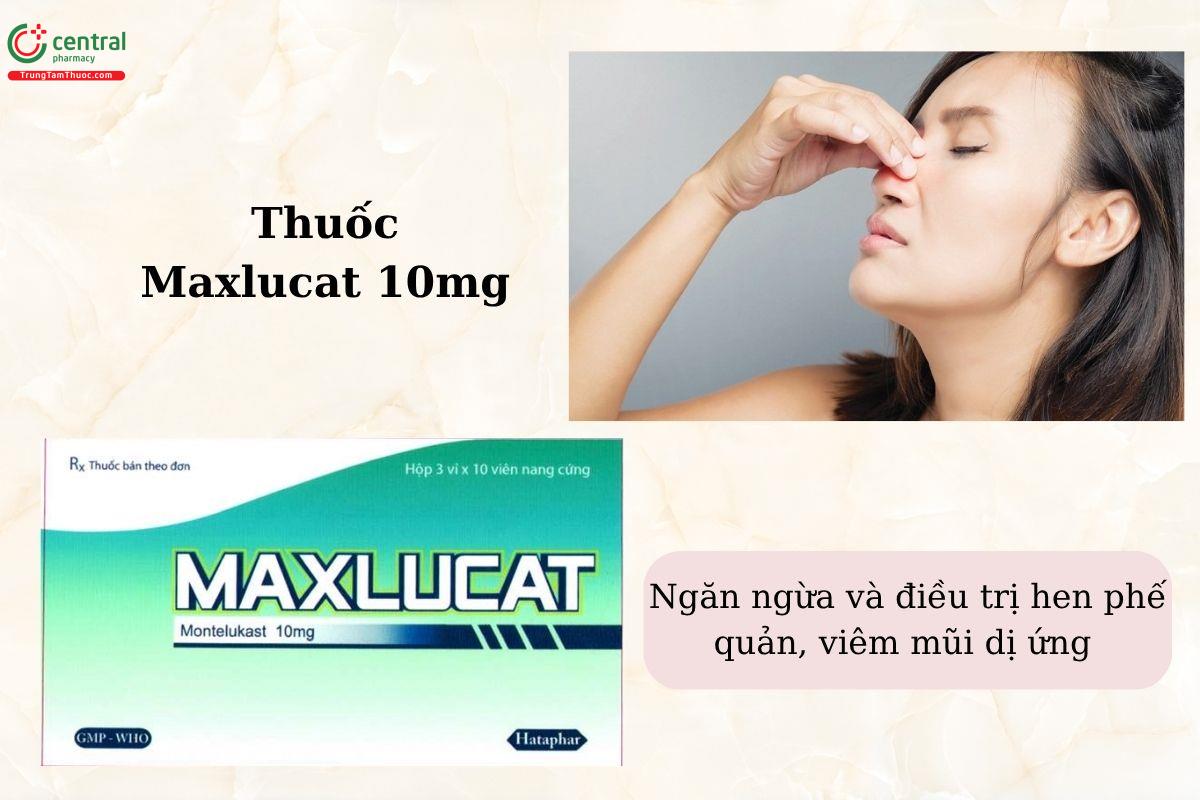 Chỉ định của thuốc Maxlucat 10mg