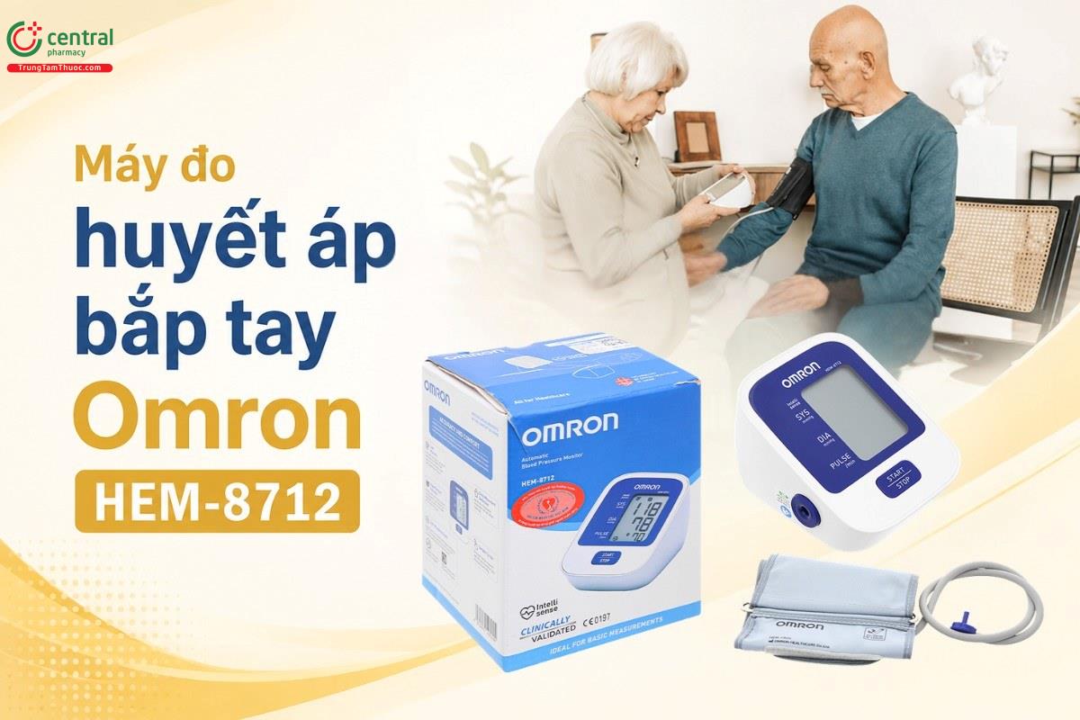 Máy đo huyết áp bắp tay của Nhật Omron HEM-8712