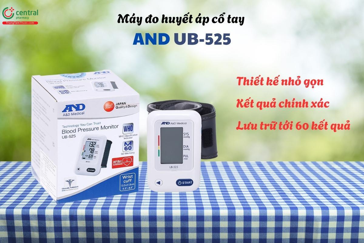 Máy đo huyết áp cổ tay AND UB-525 - Thiết kế nhỏ gọn, kết quả chính xác