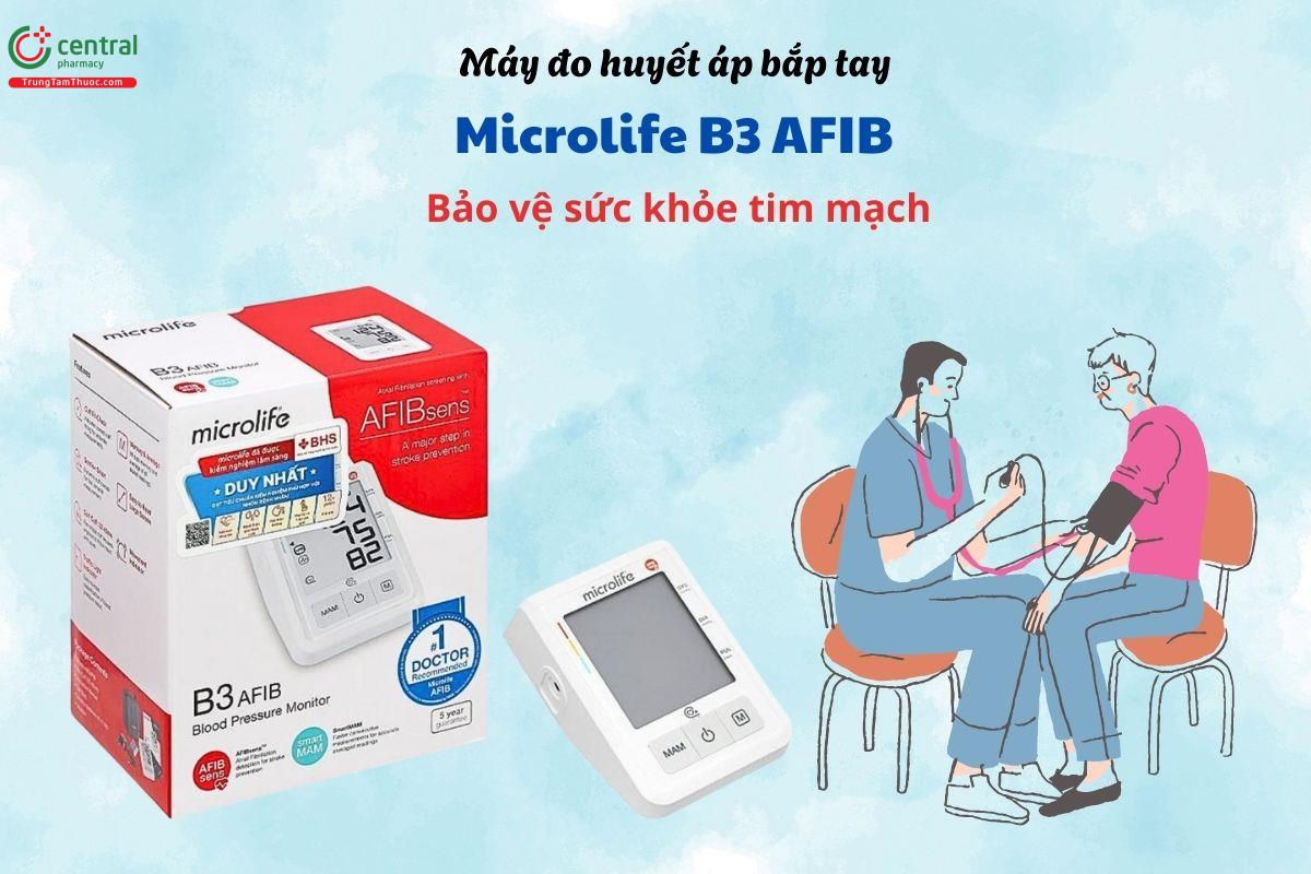 Máy đo huyết áp bắp tay Microlife B3 AFIB - Bảo vệ sức khỏe tim mạch