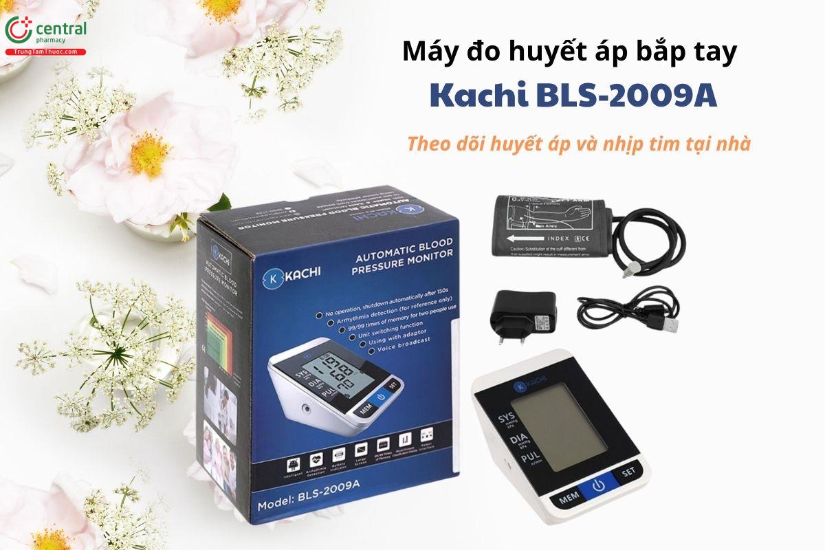 Máy đo huyết áp bắp tay Kachi BLS-2009A giúp theo dõi huyết áp và nhịp tim tại nhà