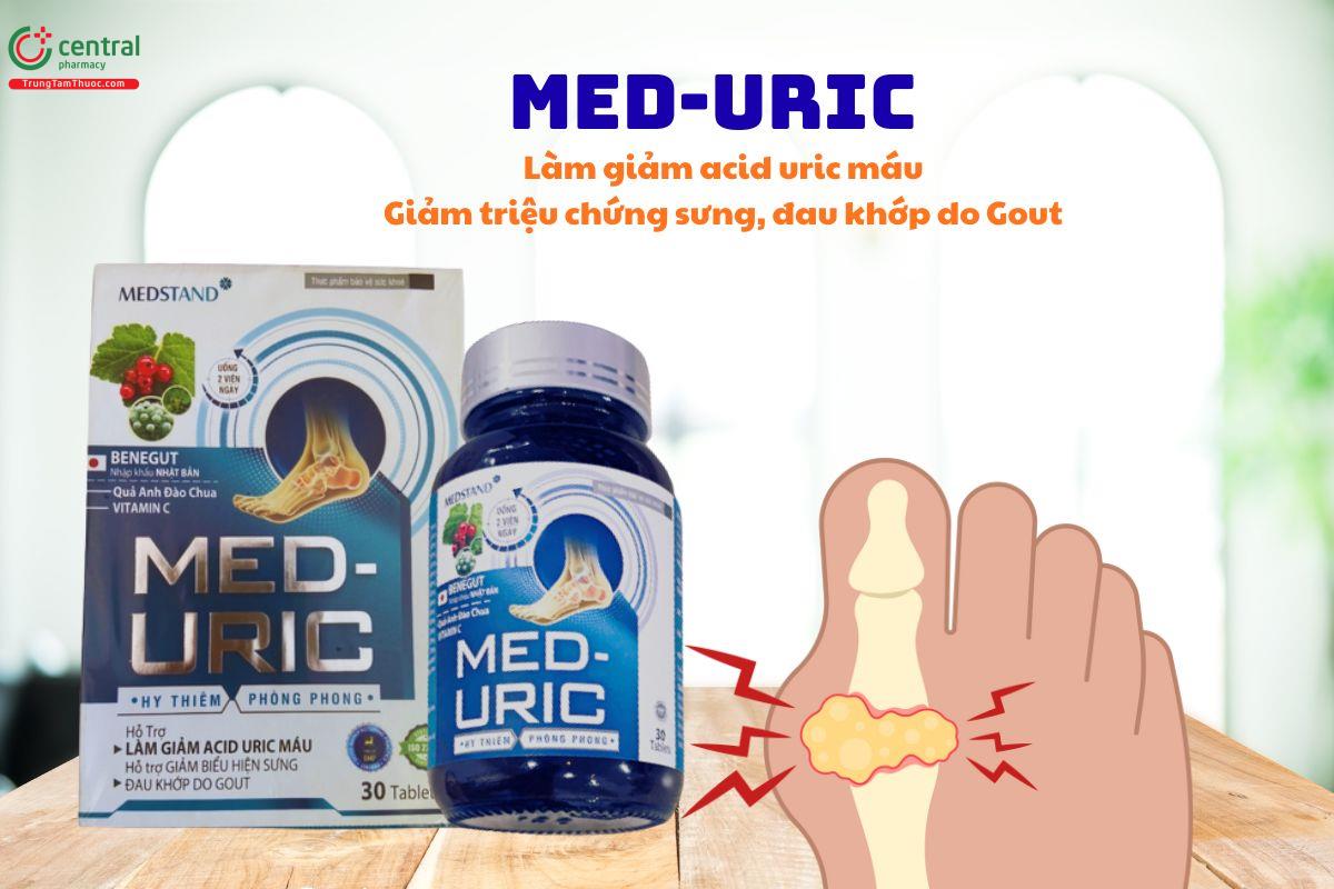 Med-Uric hỗ trợ giảm acid uric, giảm triệu chứng của Gout