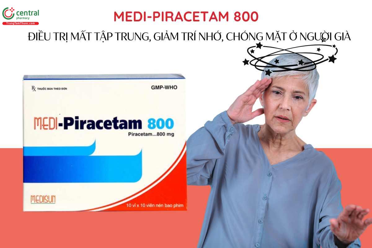 Chỉ định của Medi-Piracetam 800
