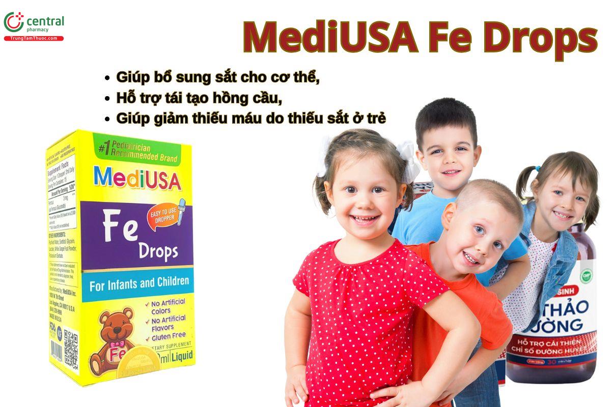 MediUSA Fe Drops giảm nguy cơ thiếu máu do thiếu sắt