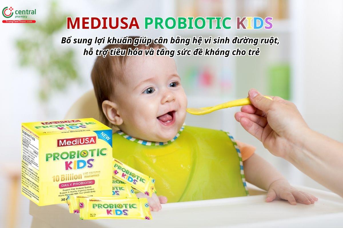 MediUSA Probiotic Kids bổ sung lợi khuẩn, hỗ trợ tiêu hóa và tăng sức đề kháng cho trẻ