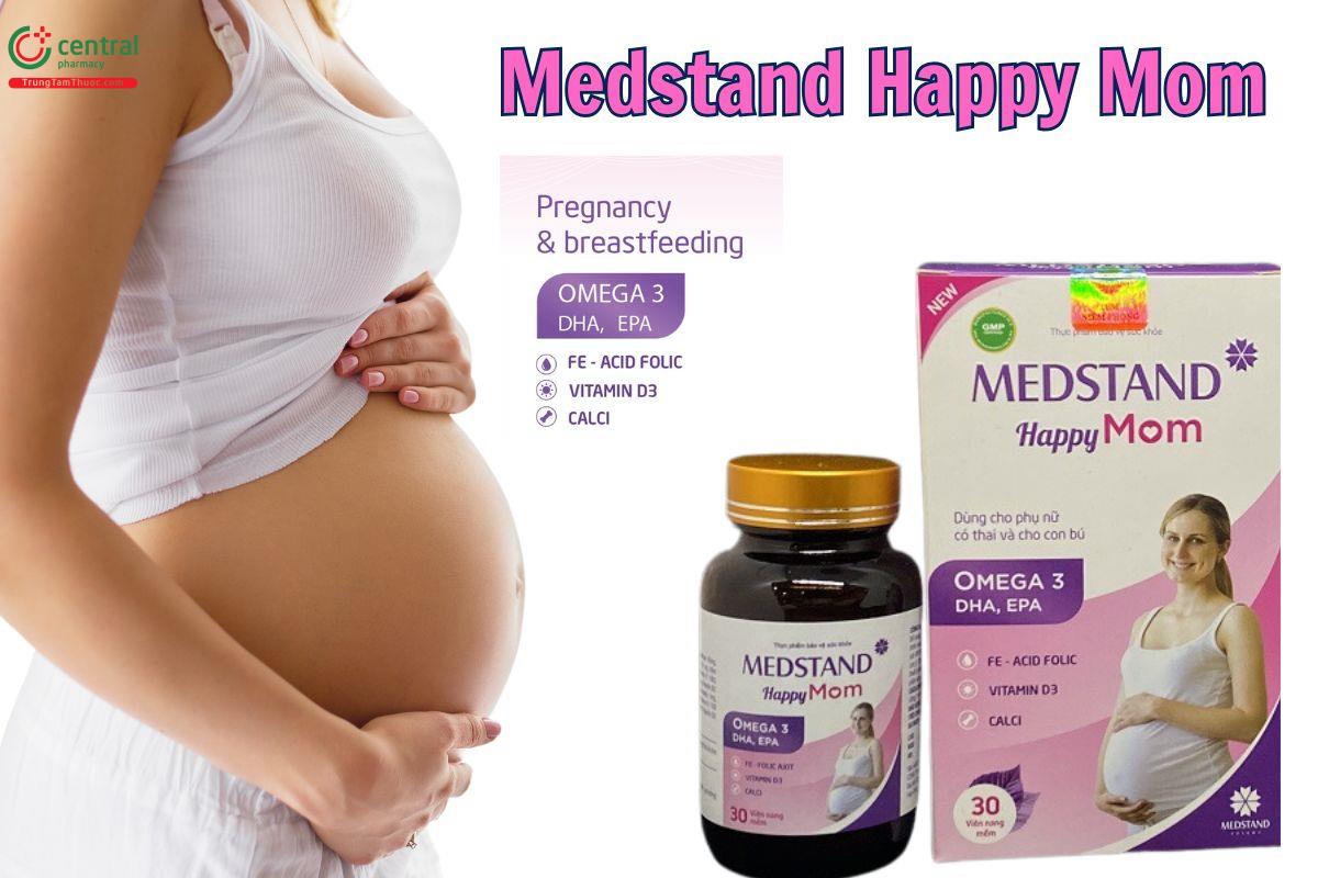 Viên uống Medstand Happy Mom bổ sung dưỡng chất cho bà bầu