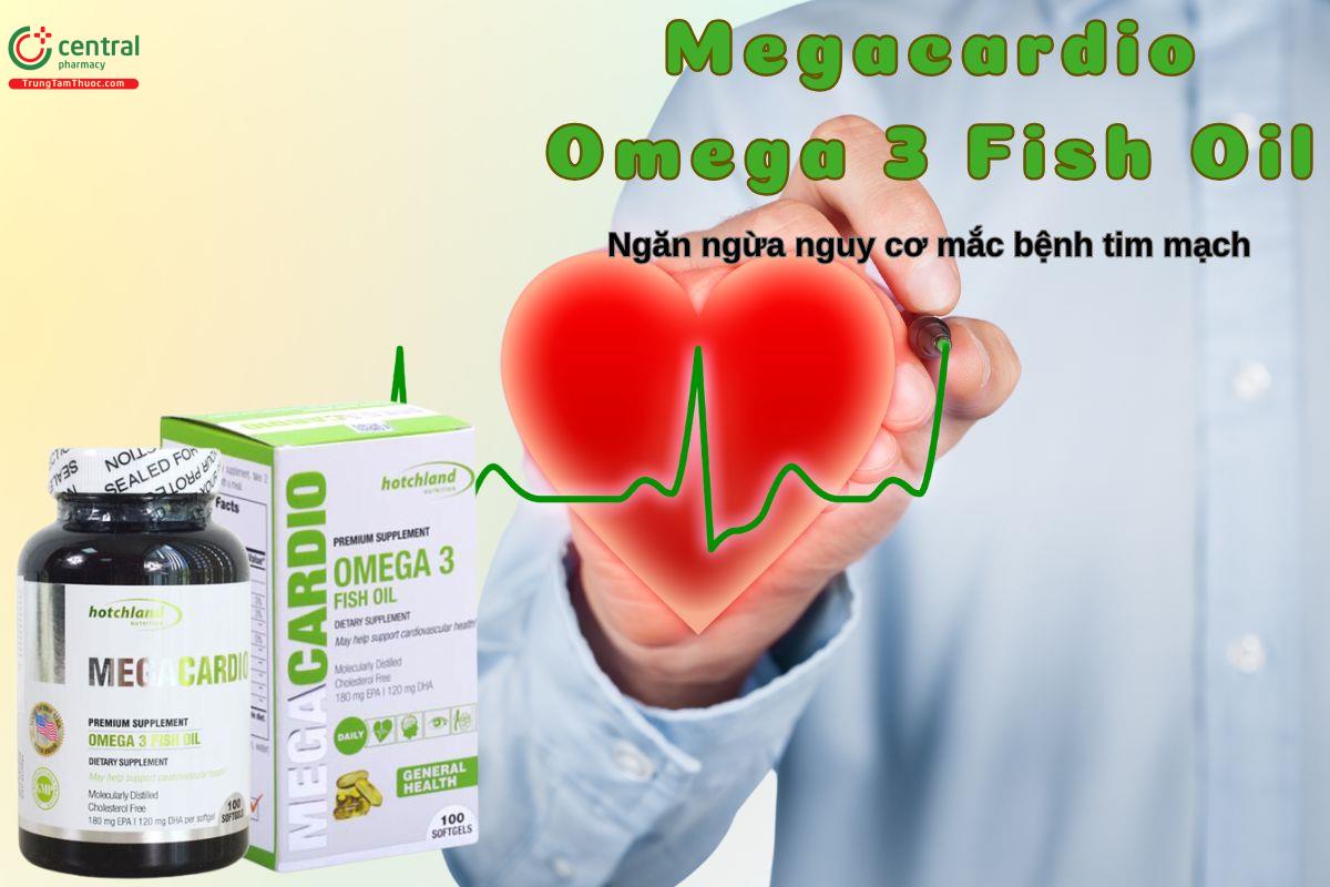 Viên uống Megacardio Omega 3 Fish Oil tăng cường sức khoẻ tim mach