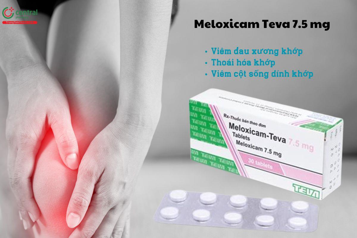 Thuốc Meloxicam-Teva 7.5mg điều trị đau xương khớp, thoái hóa khớp