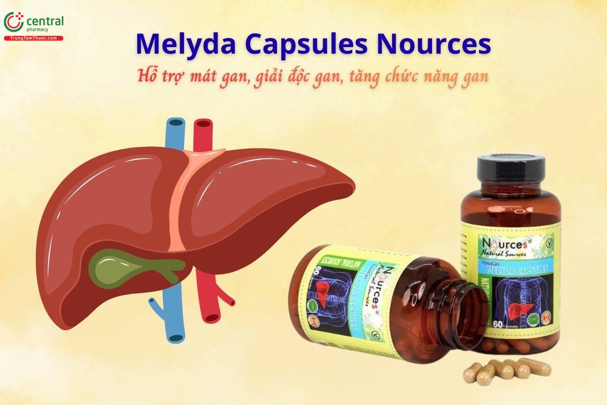 Melyda Capsules Nources giúp bổ gan, mát gan, giải độc gan