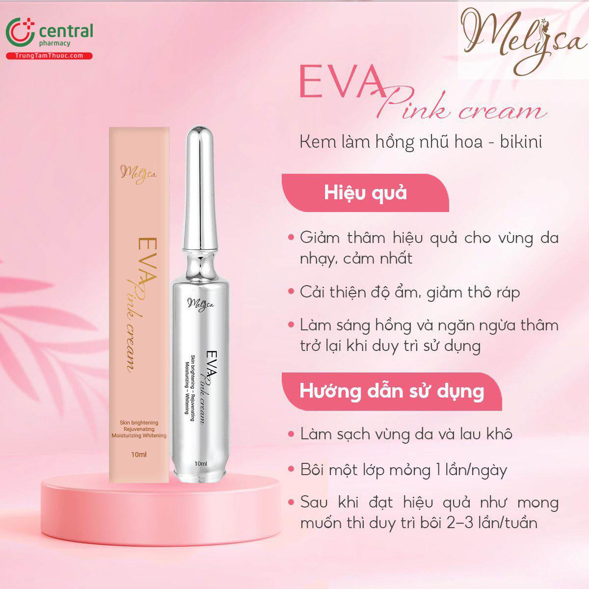 Kem làm hồng nhũ hoa vùng kín Melysa Eva Pink Cream