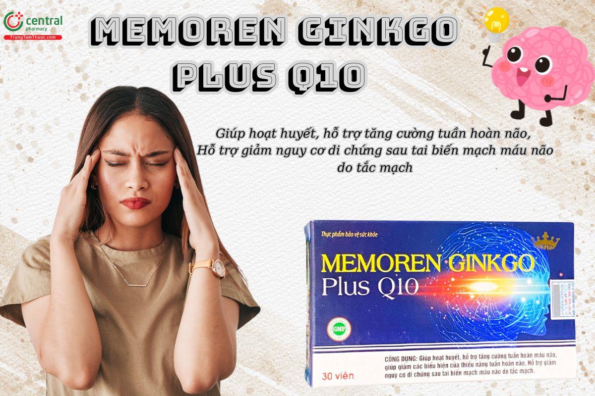 Viên uống Memoren Ginkgo Plus Q10 tăng cường tuần hoàn máu não