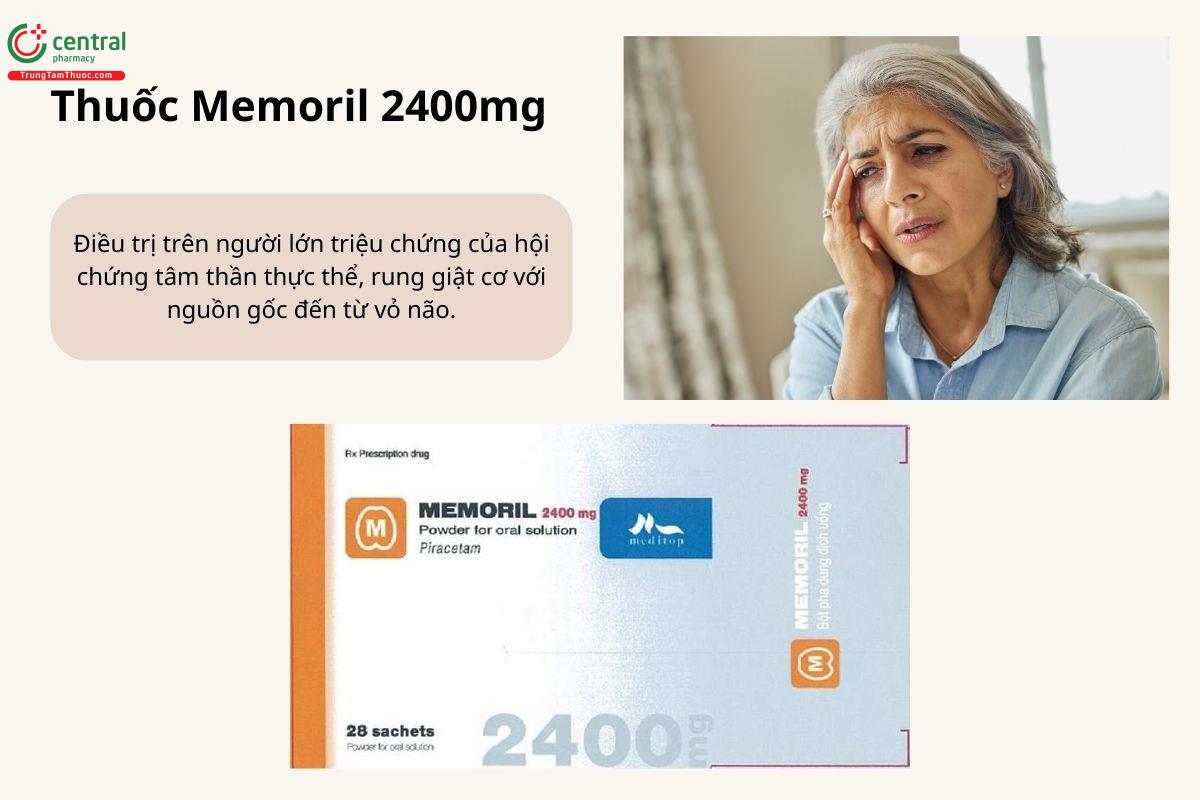 Chỉ định của thuốc Memoril 2400mg