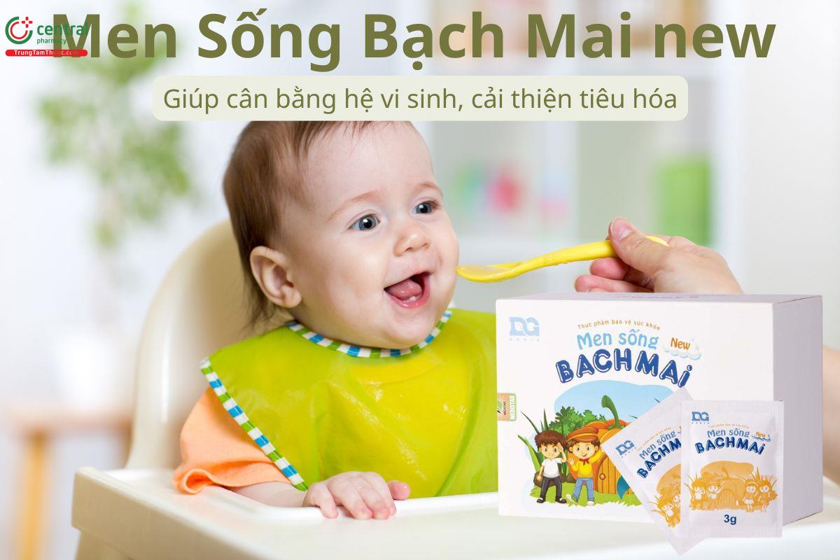 Men Sống Bạch Mai new hỗ trợ cân bằng hệ vi sinh tiêu hoá, trẻ ăn ngon