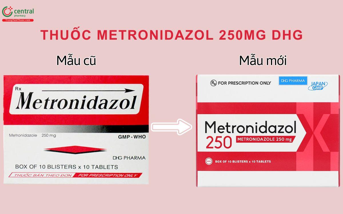 Thuốc Metronidazol 250mg DHG mẫu mới