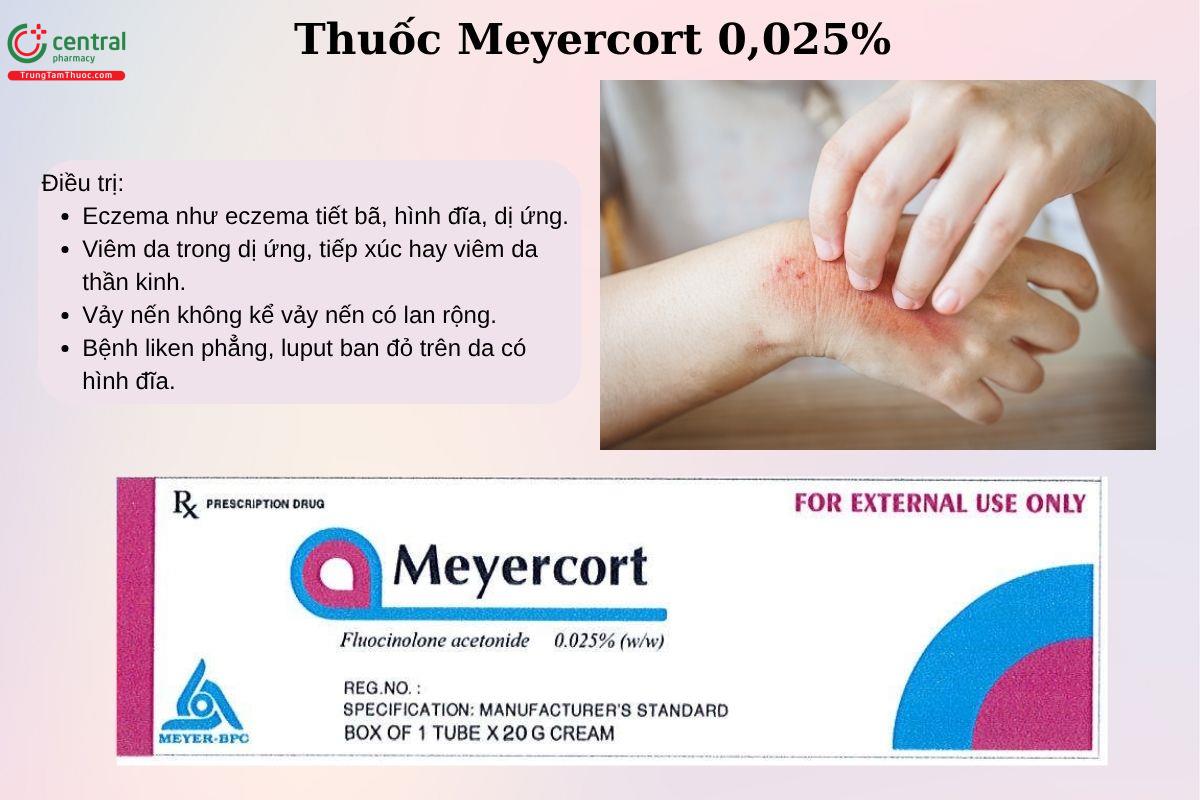 Chỉ định của thuốc Meyercort 0,025%