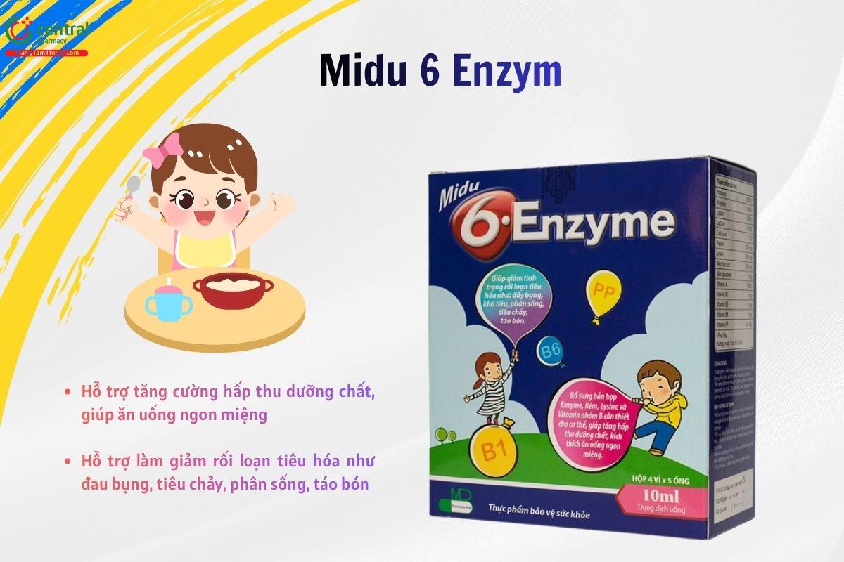 Midu 6 Enzym hỗ trợ hấp thu dưỡng chất, giúp ăn ngon miệng
