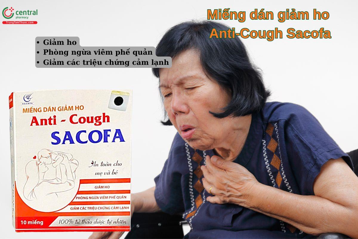 Miếng Dán Giảm Ho Anti-Cough Sacofa giúp phòng ngừa viêm phế quản