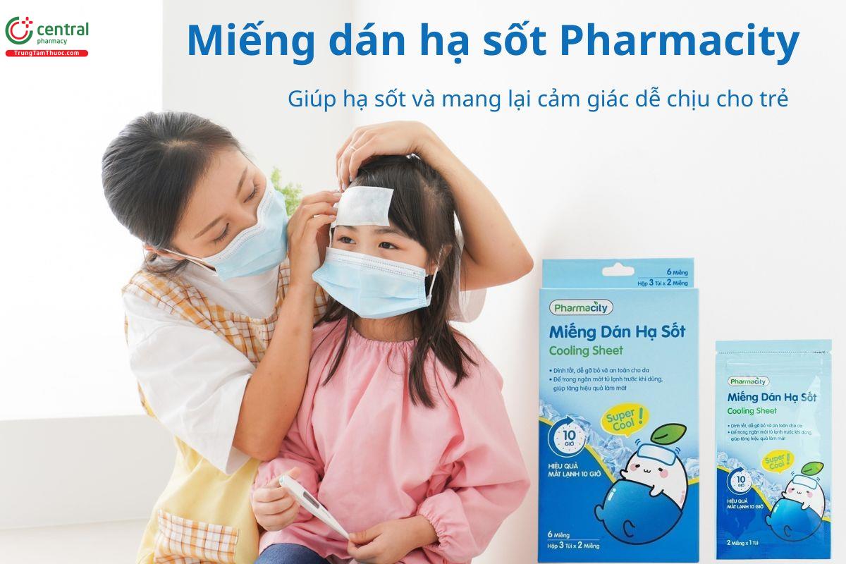 Miếng dán hạ sốt Pharmacity giúp hạ sốt và làm mát cơ thể