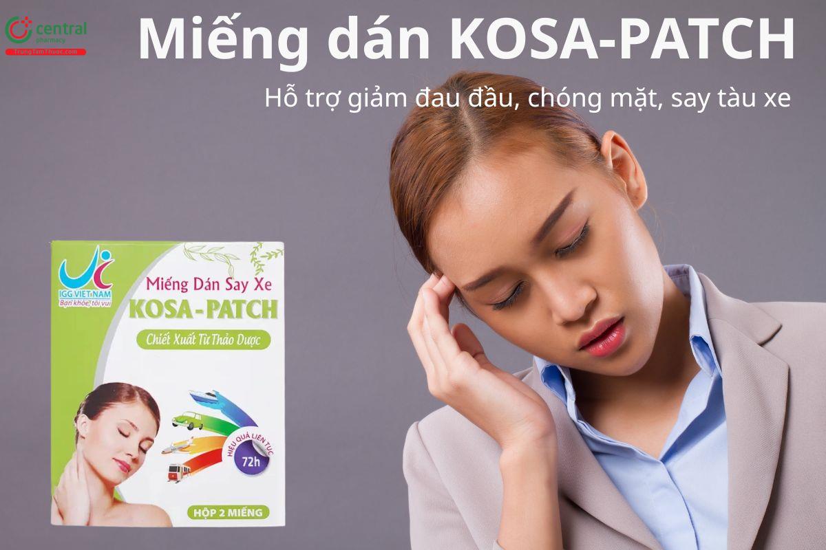 Miếng dán KOSA-PATCH hỗ trợ giảm đau đầu, chóng mặt, say tàu xe