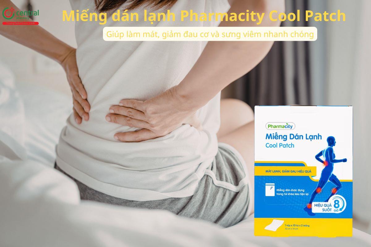 Miếng dán lạnh Pharmacity Cool Patch giúp làm mát, giảm đau, sưng