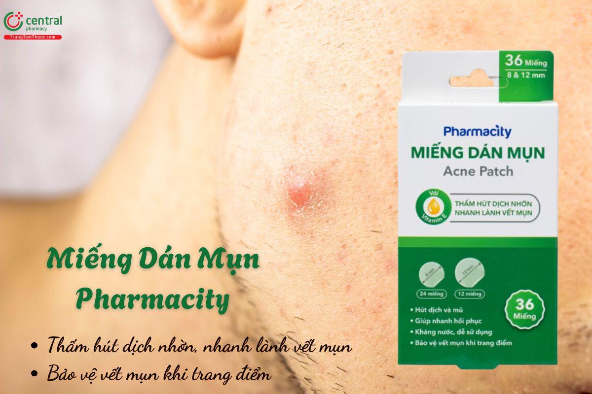 Miếng Dán Mụn Pharmacity giúp bảo vệ vết mụn, nhanh lành vết mụn