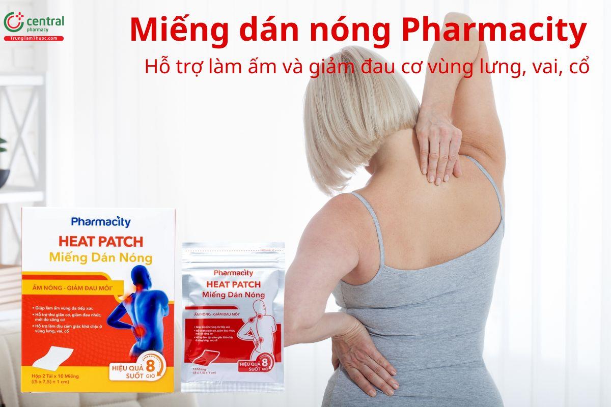 Miếng dán nóng Pharmacity hỗ trợ làm ấm và giảm đau cơ