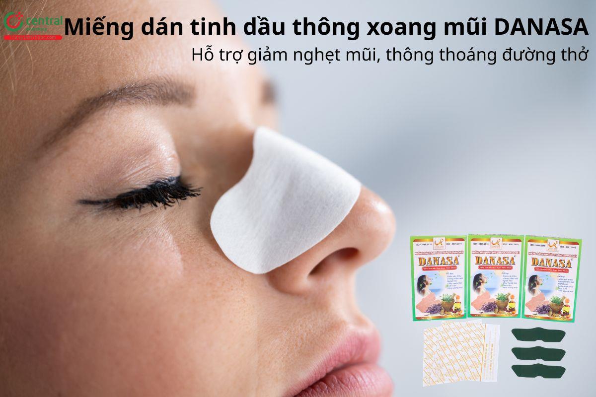 Miếng dán tinh dầu thông xoang mũi DANASA hỗ trợ giảm nghẹt mũi