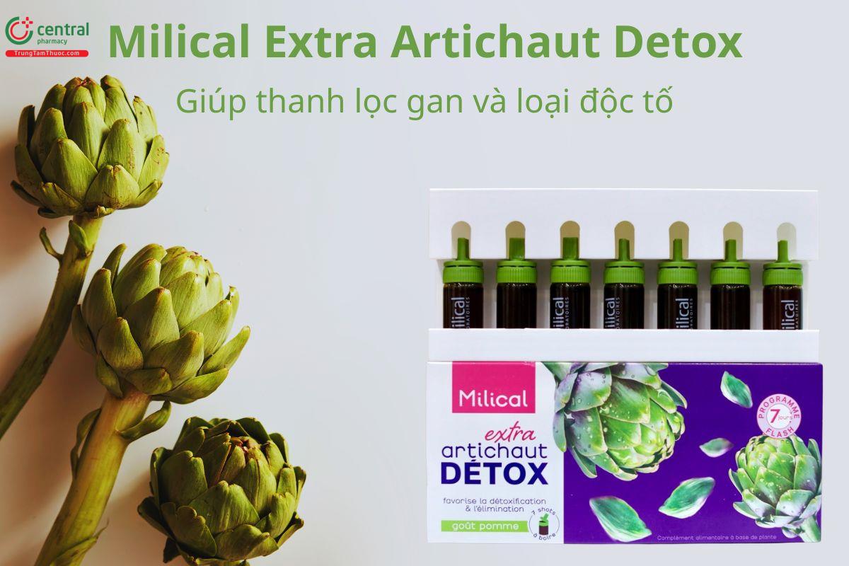 Milical Extra Artichaut Detox hỗ trợ thanh lọc gan và loại độc tố gan