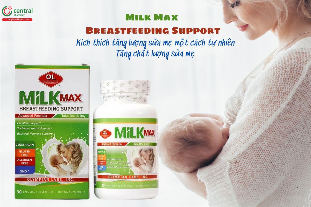 Milk Max Breastfeeding Support - Kích thích tăng lượng sữa mẹ