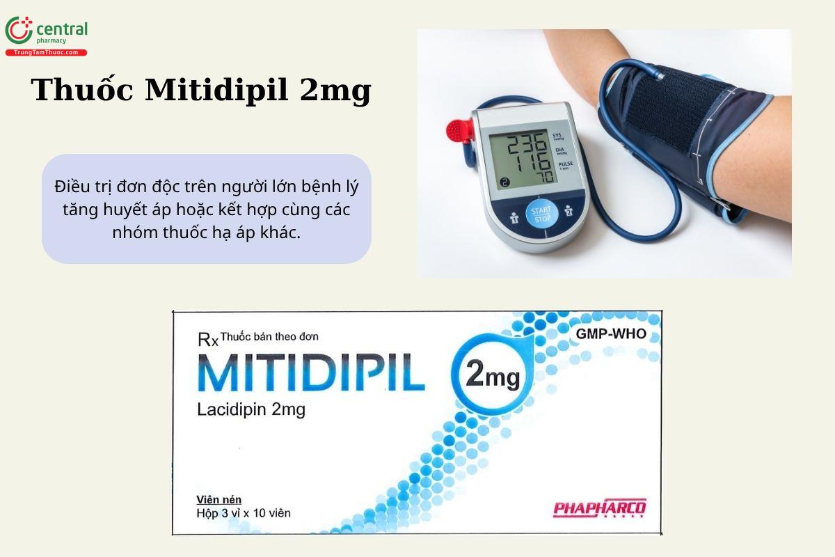 Chỉ định của thuốc Mitidipil 2mg