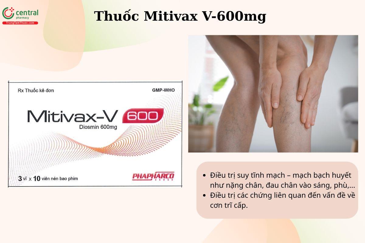 Chỉ định của thuốc Mitivax V-600mg