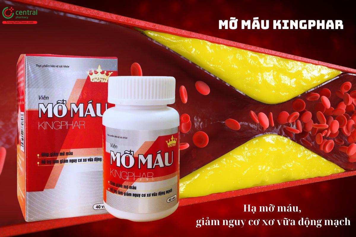  Mỡ Máu Kingphar giảm mỡ máu, giảm nguy cơ xơ vữa động mạch