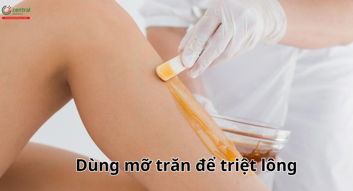 Mỡ trăn dùng để triệt lông