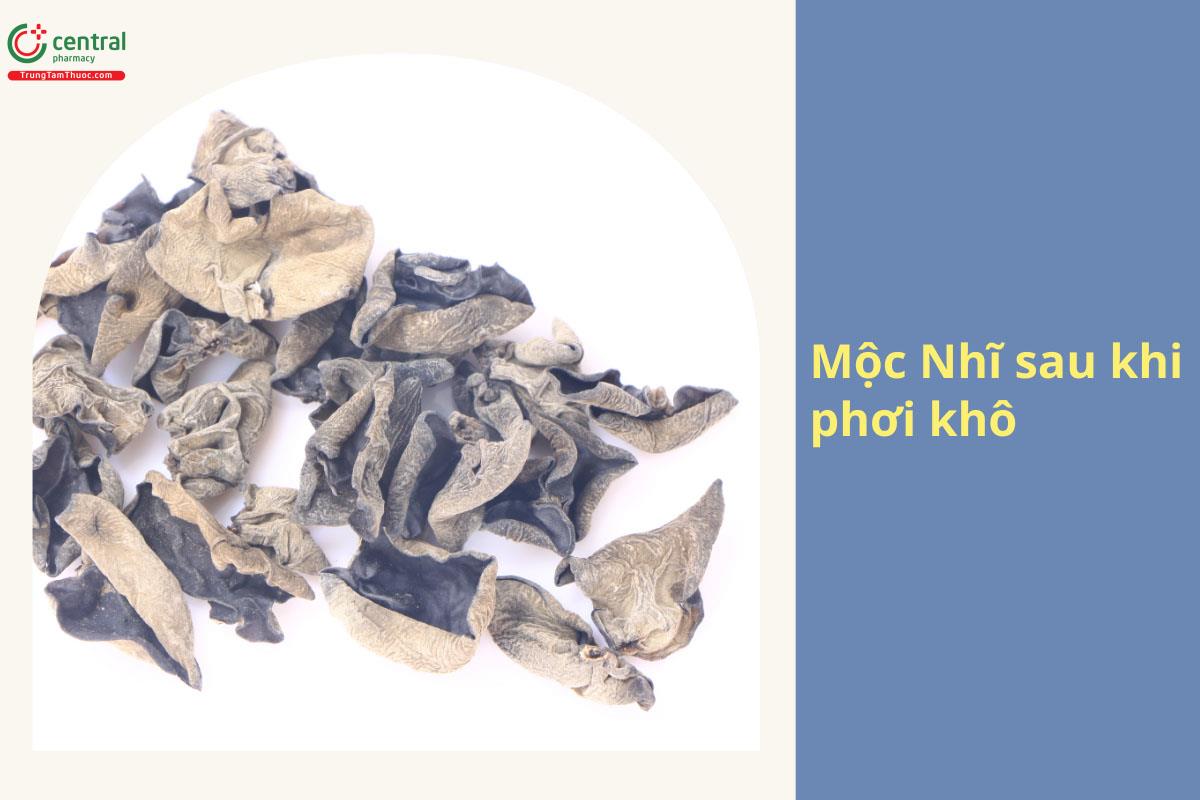 Mộc Nhĩ sau khi phơi khô