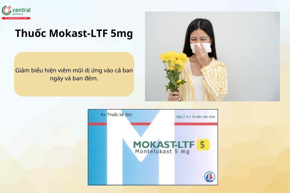 Chỉ định của thuốc Mokast-LTF 5mg